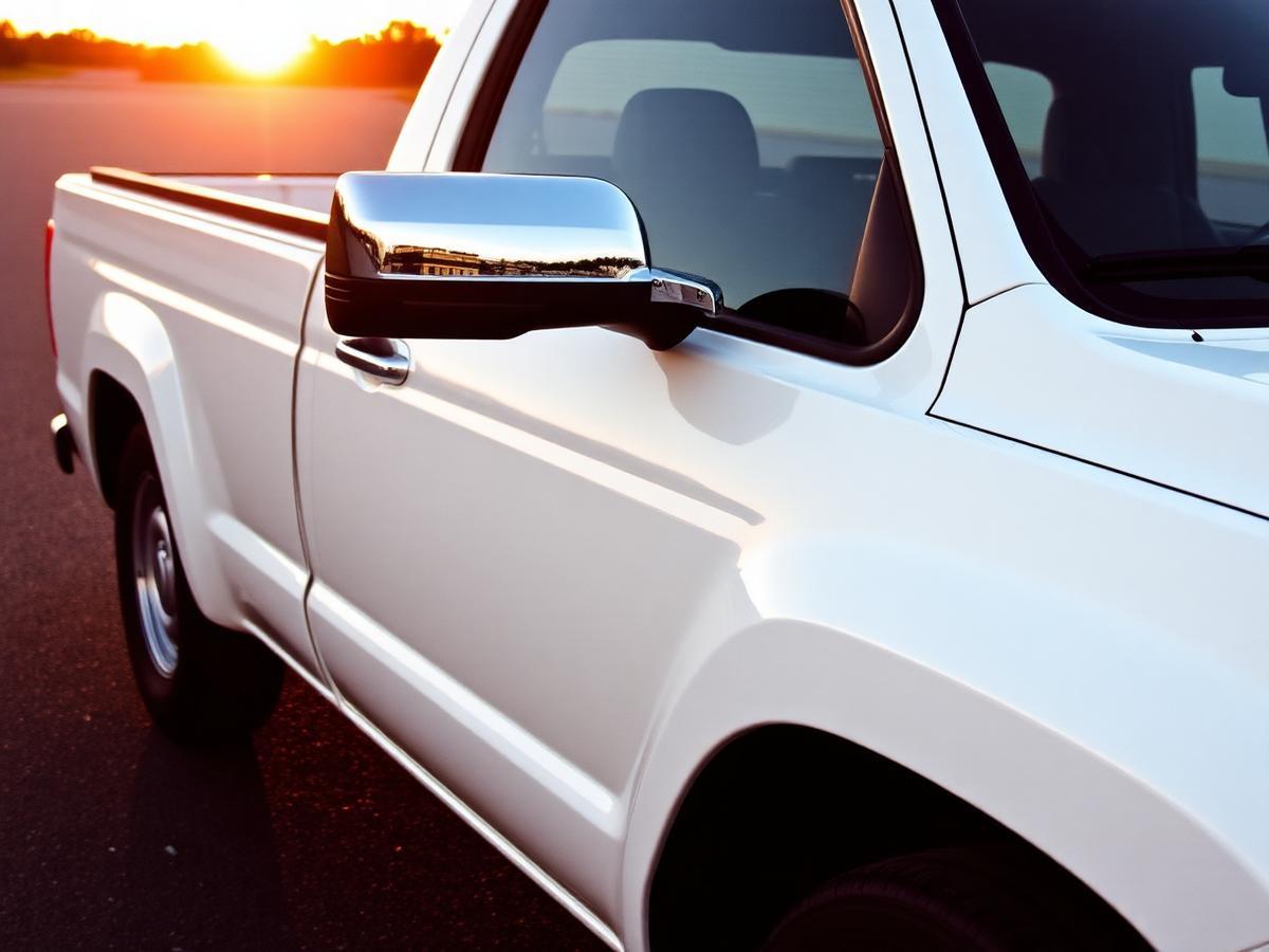 Detailed white pickup truck